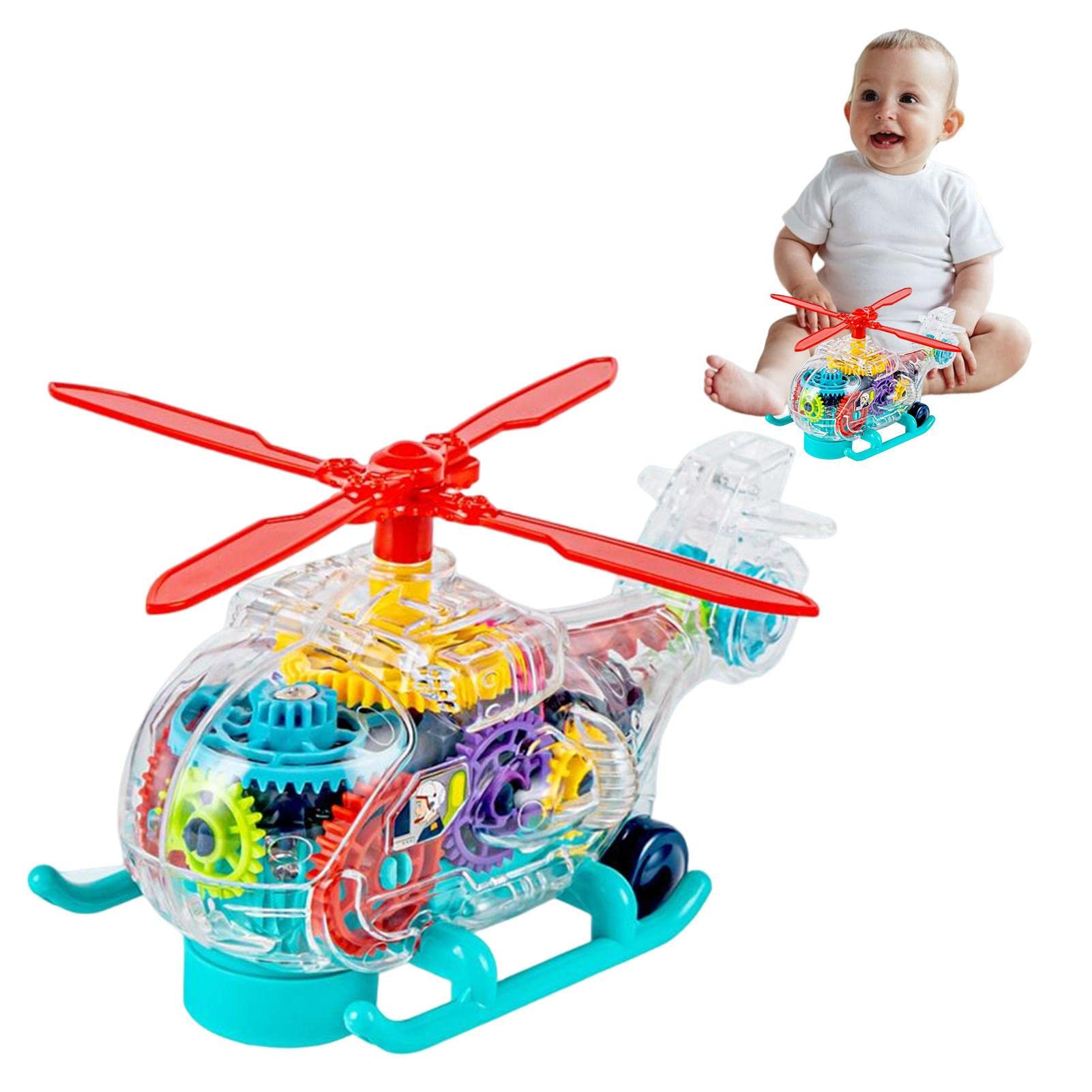 Amazon | 子供のヘリコプターのおもちゃ - トランスペアレント ギア